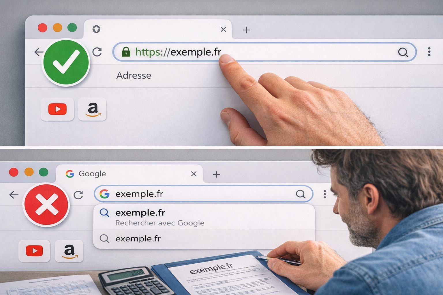 Recherche Google ou URL