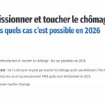 Demissionner toucher chomage ·