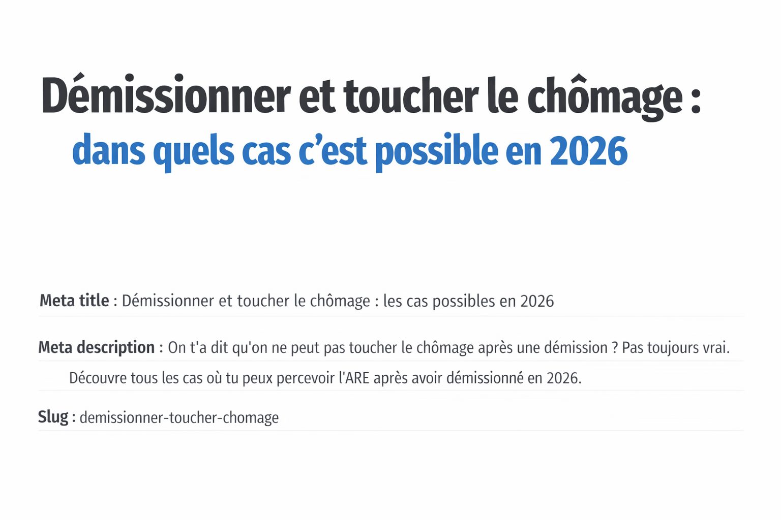Demissionner toucher chomage ·