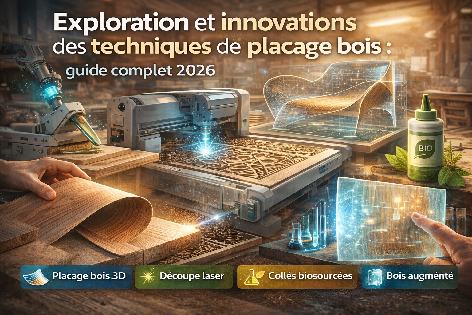 exploration et innovations des techniques de placage bois